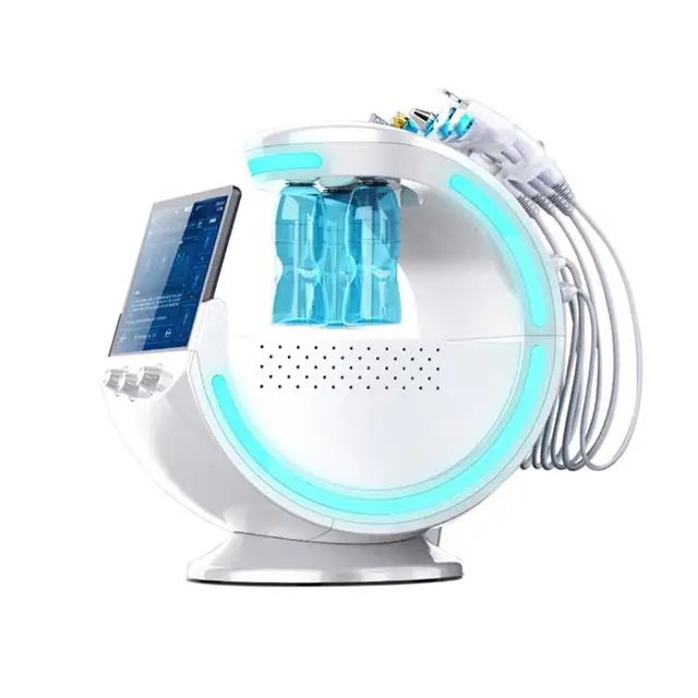 

Professional ice blue H2o2 hydra beauty facial hydrodermabrasion jet peel machine facial 7 in 1, White