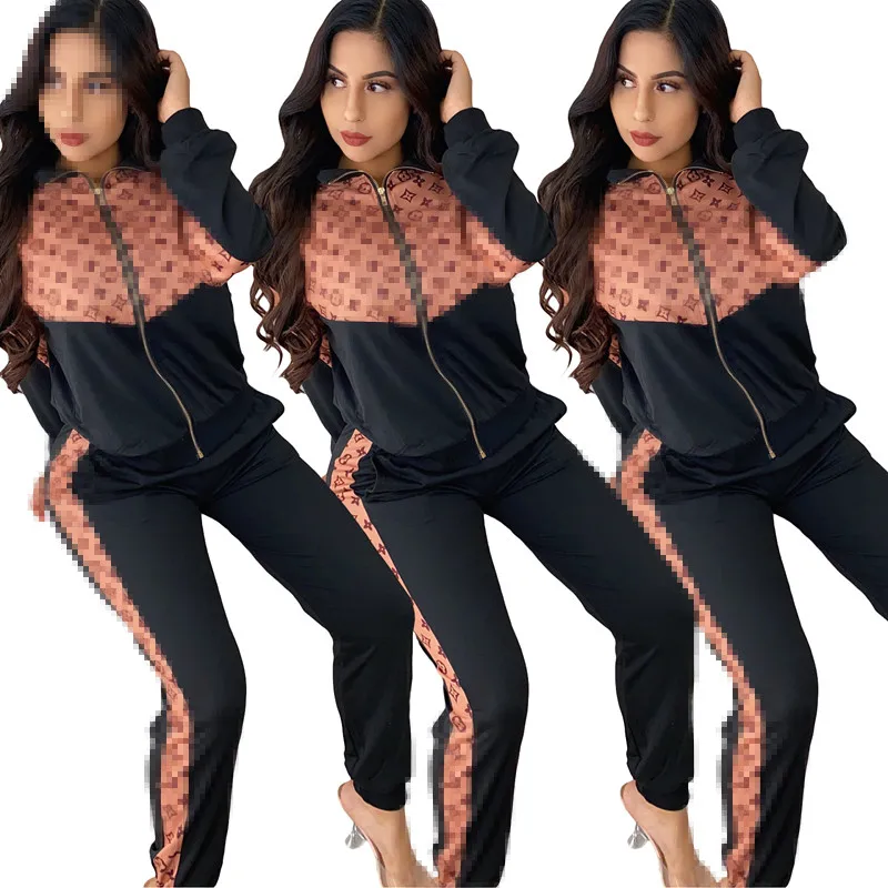 

ML7375 China price women fashion winter casual suits new hot ladies black sports wear leisure tracksuit