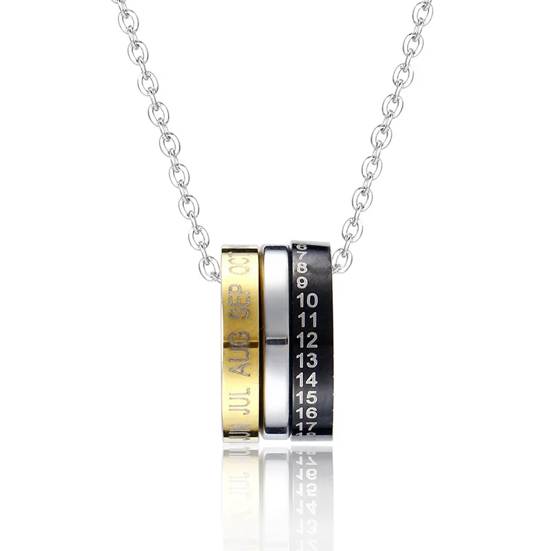 

Time digital necklace with male and female personality Pendant