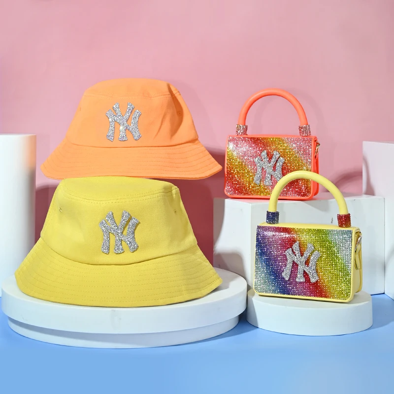 

Summer 2021 new arrivals bags women handbags ladies luxury ny bucket hat and purse bag set, Customizable