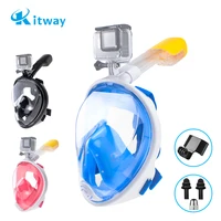

New Premium Diving Panoramic Snorkel Mask full face scuba diving mask Snorkel Mask Fog Snorkeling For Go pro action Camera