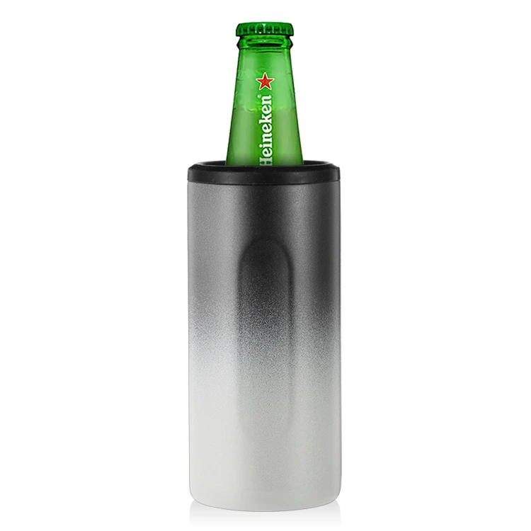 

2022 OEM everich double wall vacuum flask insulated stainless steel can cooler bottle standard cam slim can, Customized color