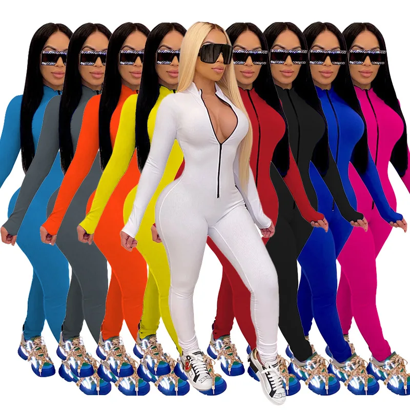 

clothes jumpsuits women basic jumpsuit clothing 2021 spring fall one piece playsuits jump suits milk silk long sleeve bodysuit