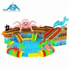 Outdoor inflatable floating water park amusement equipment for land