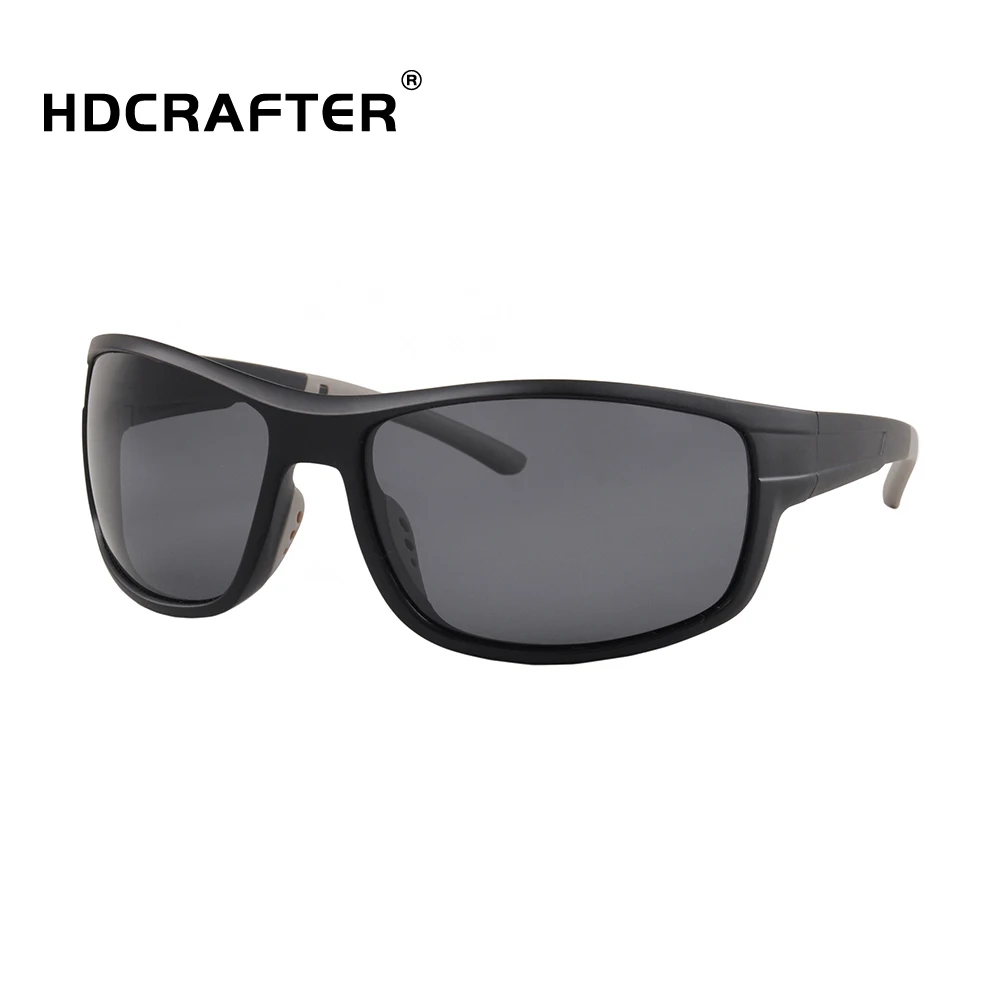 

HDCRAFTER newest High end TR90 Sport Sunglasses unisex with Polarized TAC 1.1 lens Sun glasses river OEM custom logo 2021, 3 colors