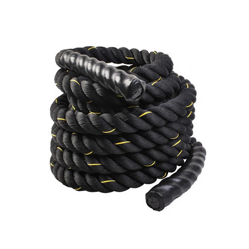 

25mm 38mm 50mm New Craft Wear Resistant Arm Strength Cross Fitness Physical Training Battle Rope, Black