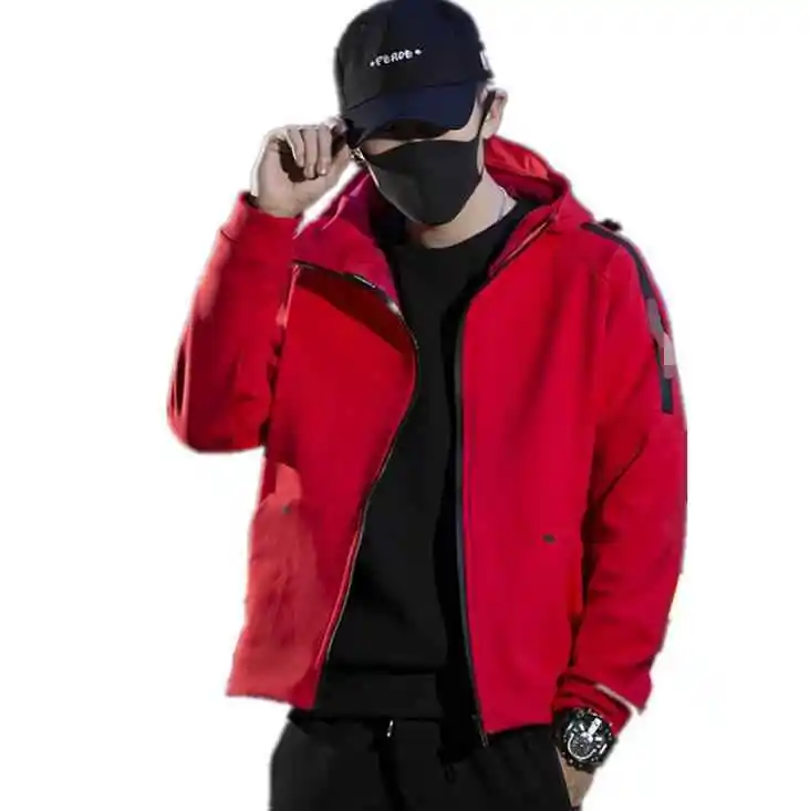 Autumn and Winter Sweater Mens Hoodie Jacket Youth Zipper Cardigan for Man