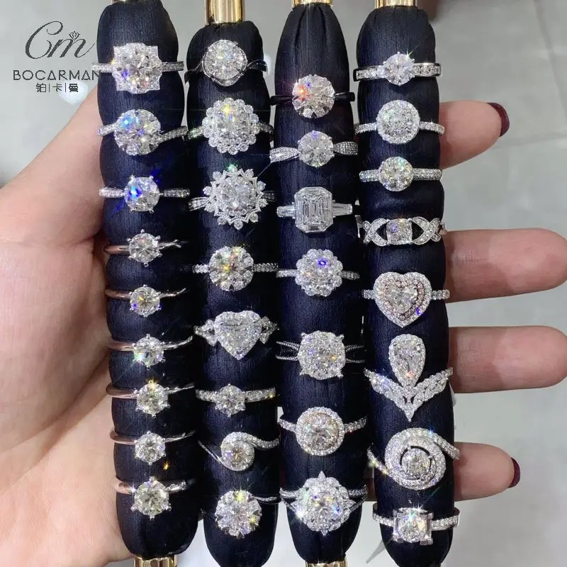 

Custom 10K 14K 18K Starlight Queen Ring S925 Silver 3.0CT Moissanite diamond ring moissanite ring engagement
