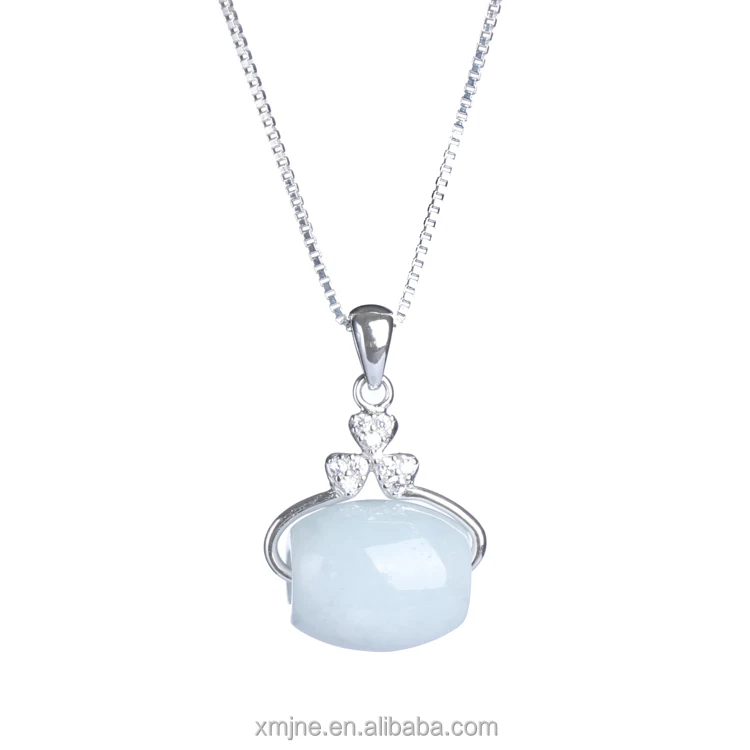 

S925 Silver Inlaid Beads Natural Jade Pendant Jade Pendant Pendant Necklace Women Wholesale
