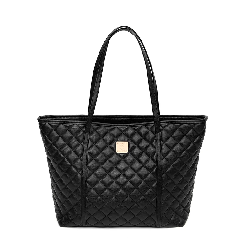 

MIYIN 2022 the New Lingge big bag purses women hand bags Shoulder tote big capacity ladies bag leather trendy fashion handbags, Black