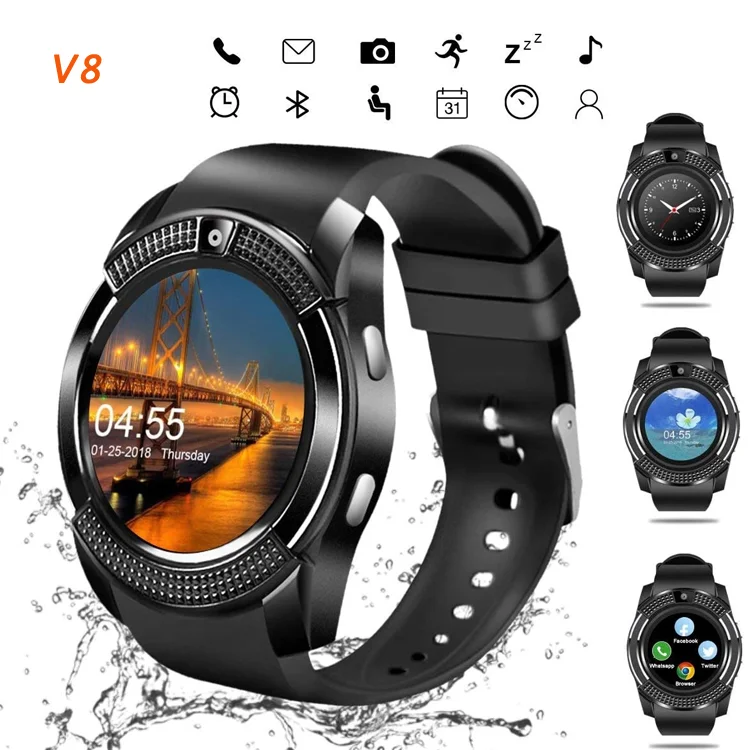 

v8 Smartwatch Ip67 Waterproof Smartwatch with Heart Rate Monitor Ip67 Fitness Tracker with Touch Screen