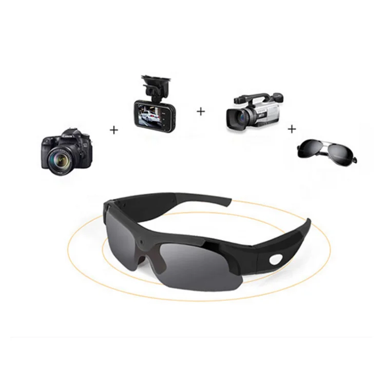 

ShenZhen wholesale sunglasses wireless sport designer wifi sunglasses 1080p smart sunglasses, Black orange