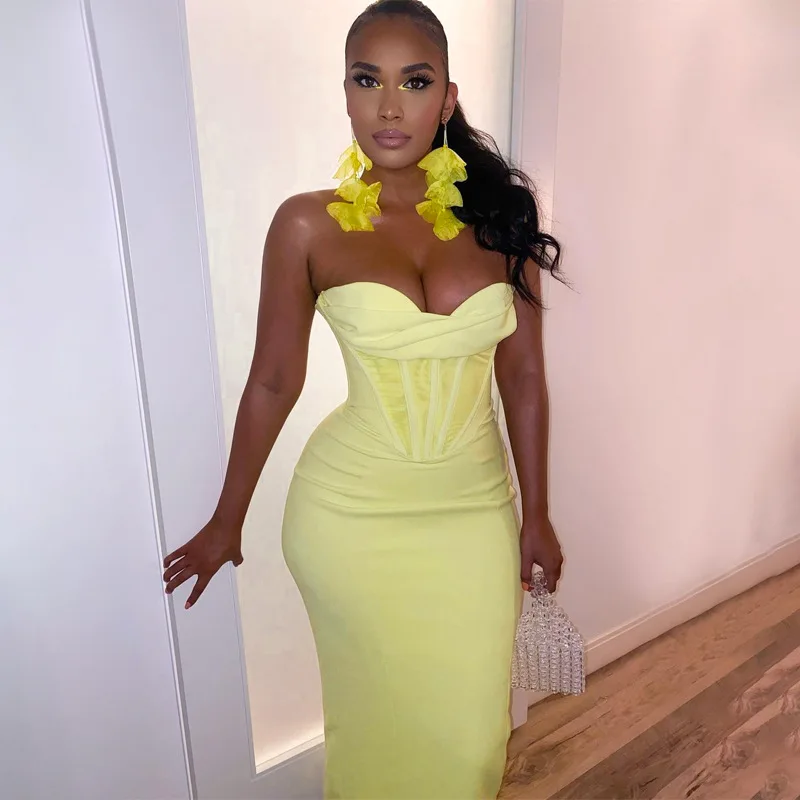 

Spring 2022 New arrival Women sexy dress off shoulder party dress solid fashionable ladies maxi dresses