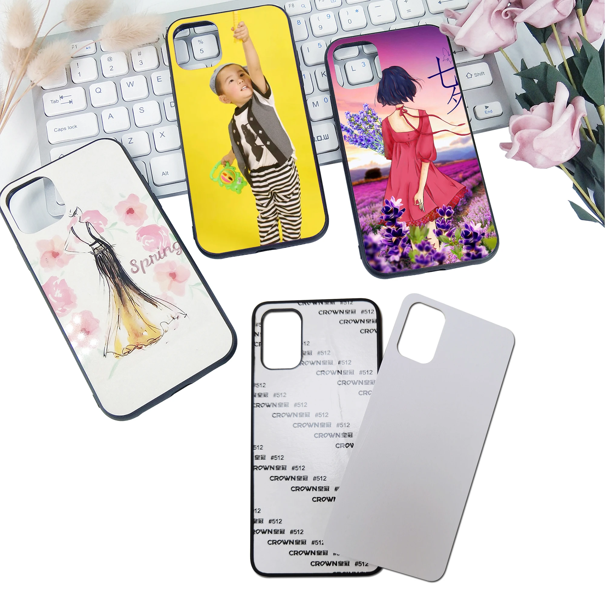 

For Xiaomi POCO X3 Custom Design 2D PC TPU Metal Sublimation Printing Mobile Phone Case Cover, White