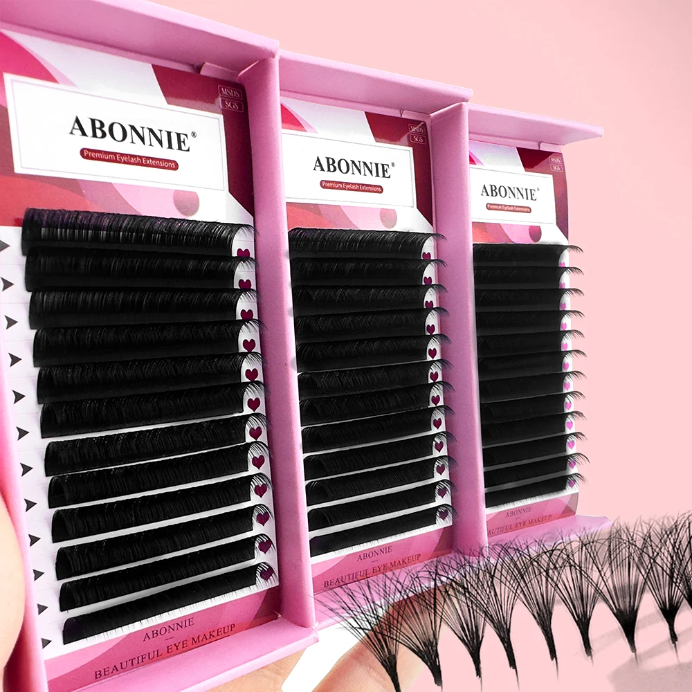 

OEM ODM Cashmere Mink 0.03 0.05 Volume Lash Individual Silk Lash Extension Supplies Lash Tray Mega Matte Black Eyelash Extension