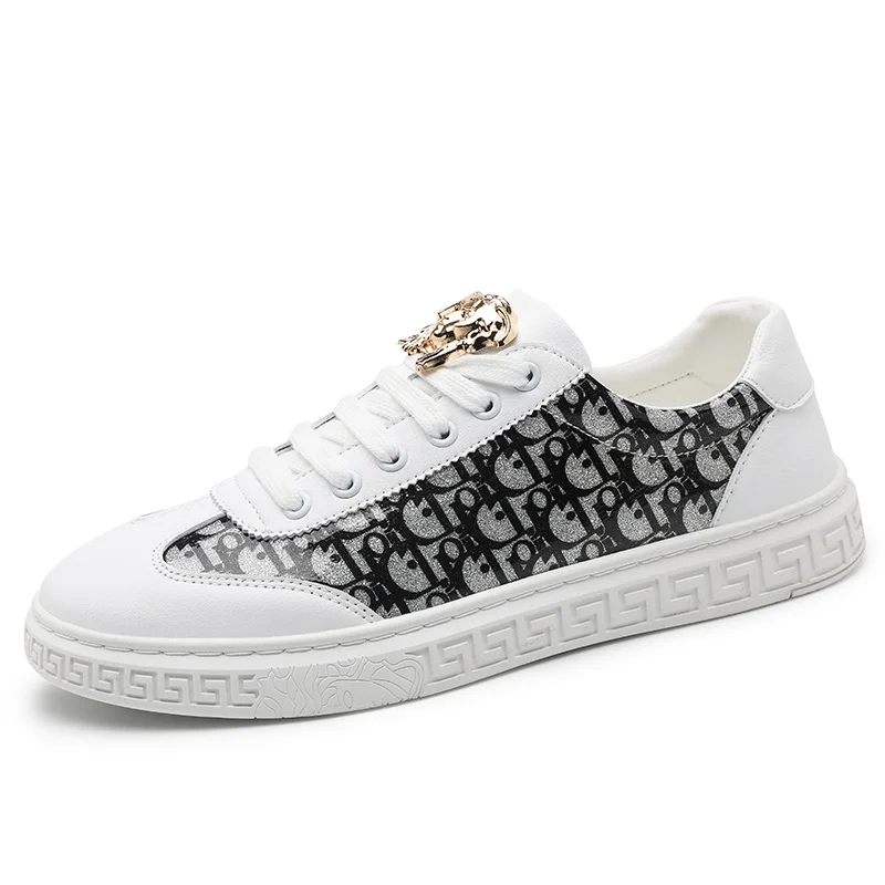 

2021 luxury street sneakers brand men tennis shoes with high quality new fashion shoe for mens, Black white