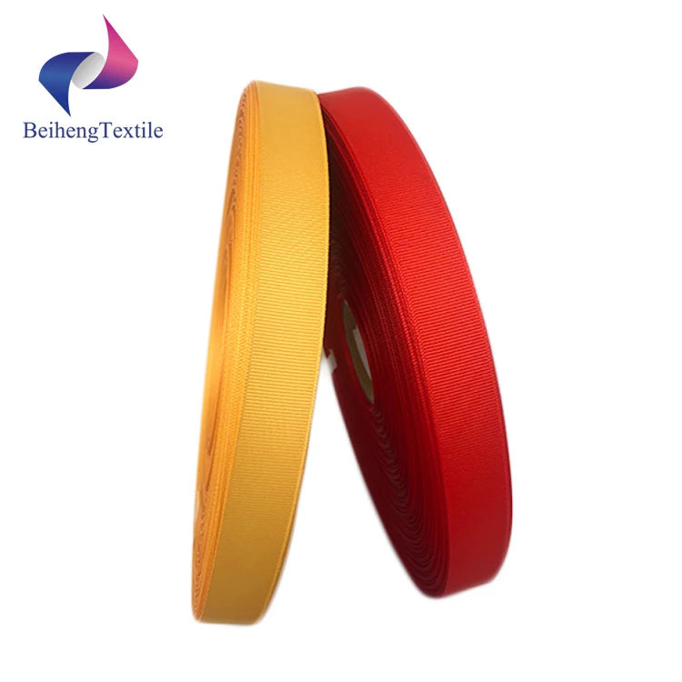

20mm Width Yellow/Orange Recycled Gift Packing Grosgrain Ribbon with GRS Certificate