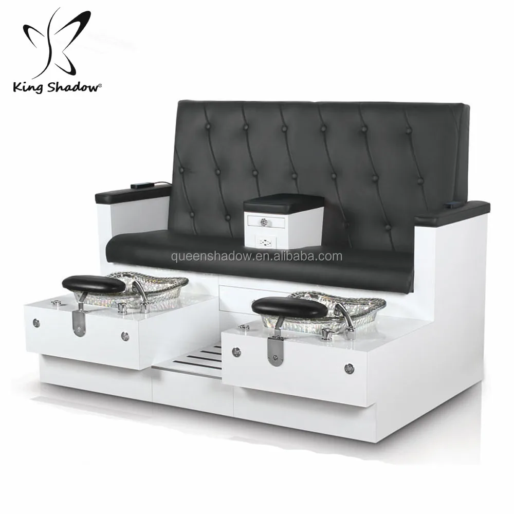 

Beauty salon furniture foot spa bowl luxury pedicure chair double bench