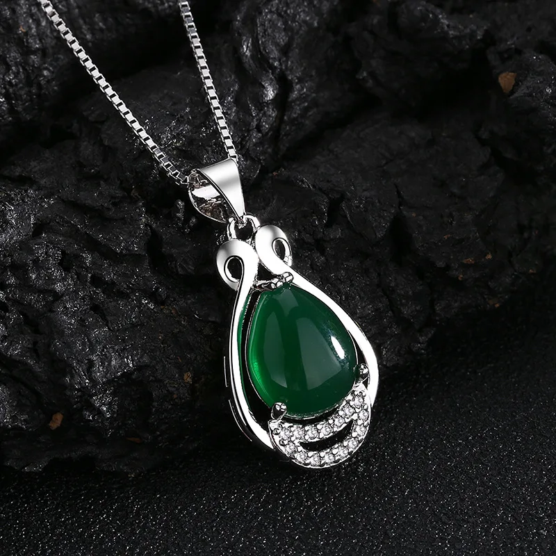 

Gemstone pendant jewelry 18k gold plated natural green jasper necklace pendant