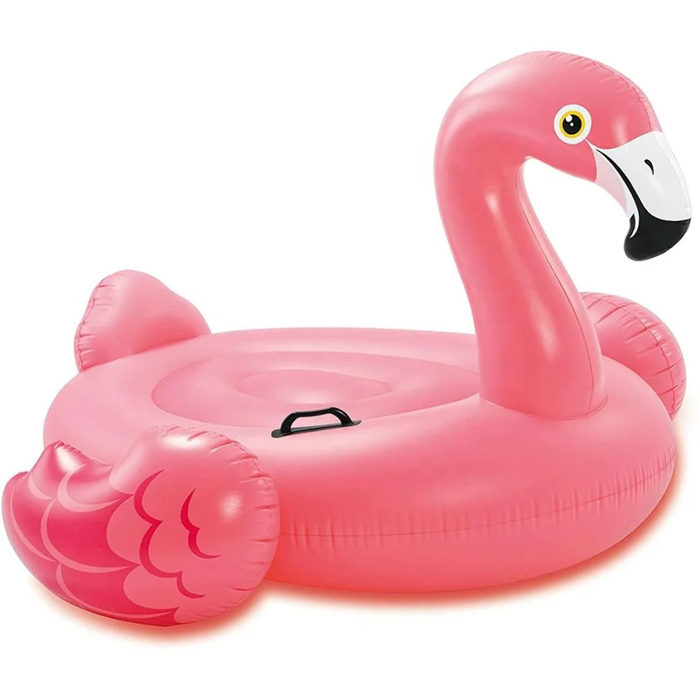 

INTEX 57558 Mega Inflatable Flamingo Swimming Ride-on Pool Float Island for Adult, As photo