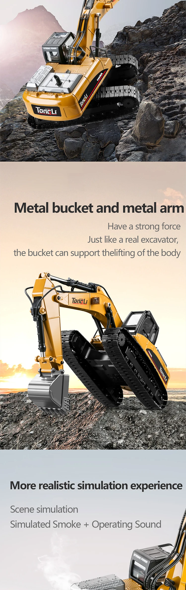 real remote control excavator
