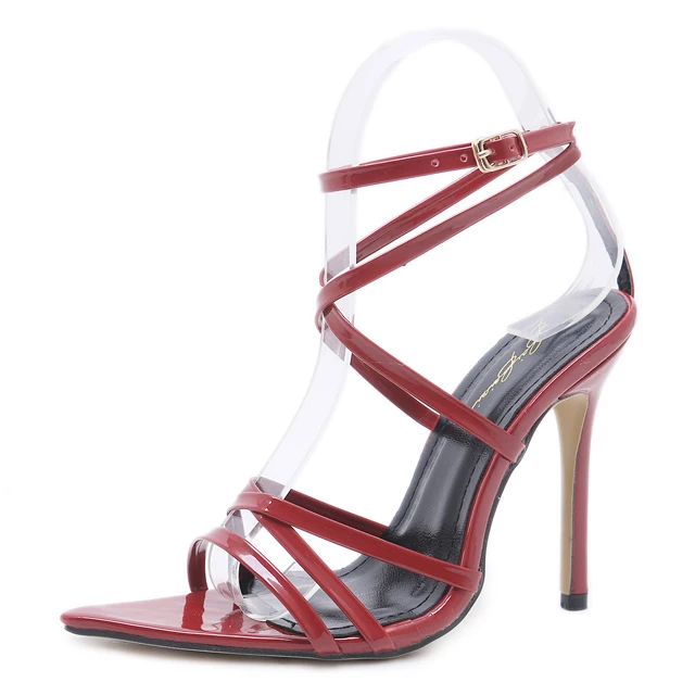 

Women's sandals thin heel cross belt stiletto girls high heel shoes