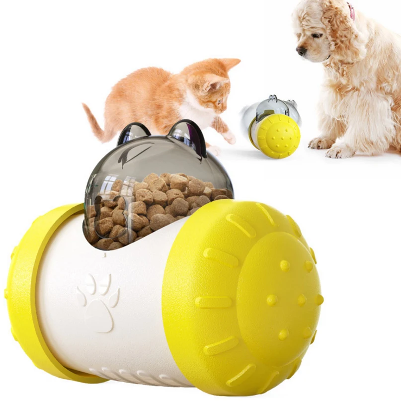 

2021 New Interactive Pet Slow Feeder Toy Food Dispenser Tumbler Dog Leaking Toys, As picture