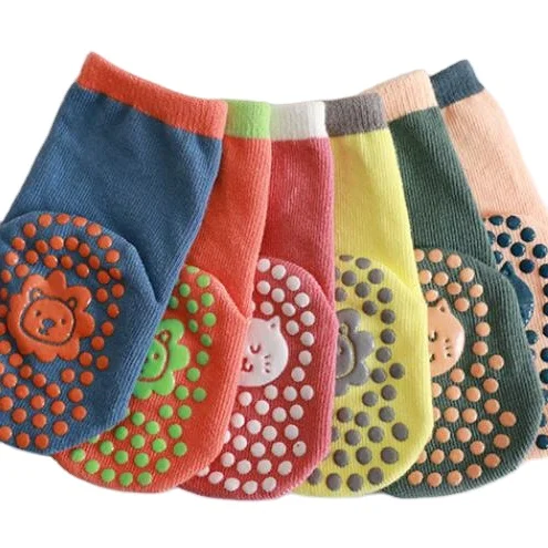 

Non Slip Toddler Socks Grips Baby Girls Boys Anti Skid Cotton Socks For Infant Kids, Picture