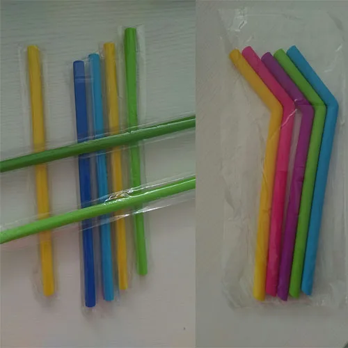 可回收的可生物降解果汁硅橡胶吸管 (带刷子)