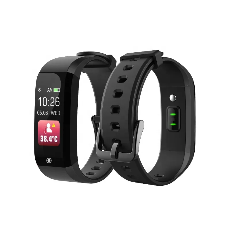 

Bluetooth Body temperature bracelet Social Distance Vibration Alarm Smart Wristband Heart Rate Monitoring