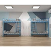 Modern school furniture double adult student metal slide bunk bed for wholesales