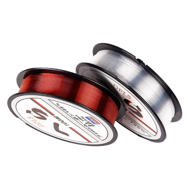 

Super Strong Nylon Fishing Line 100m High quality Monofilament Sinking Mainline Durable Monofilament Rock Sea Nylon Fishing Line, White/red