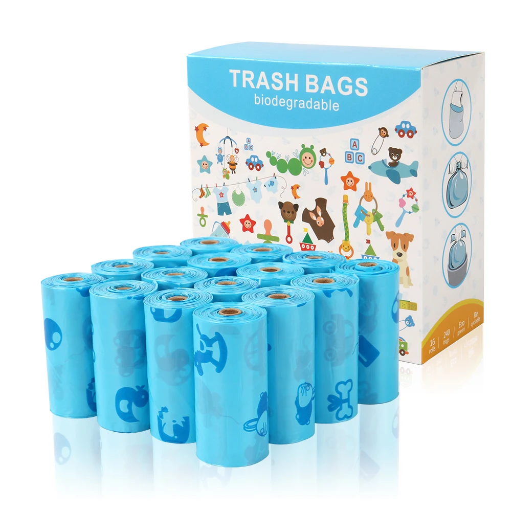 

Hot Selling Sell Well New Type Baby Poop Bag Dispenser Blue Baby Poop Bags