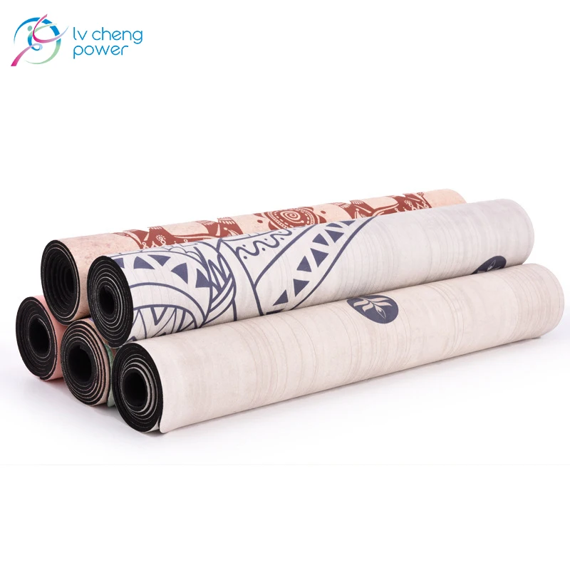 

Easy cleaning Home Exercise GYM Eco friendly Faux suede Yoga mat 5mm, Blue