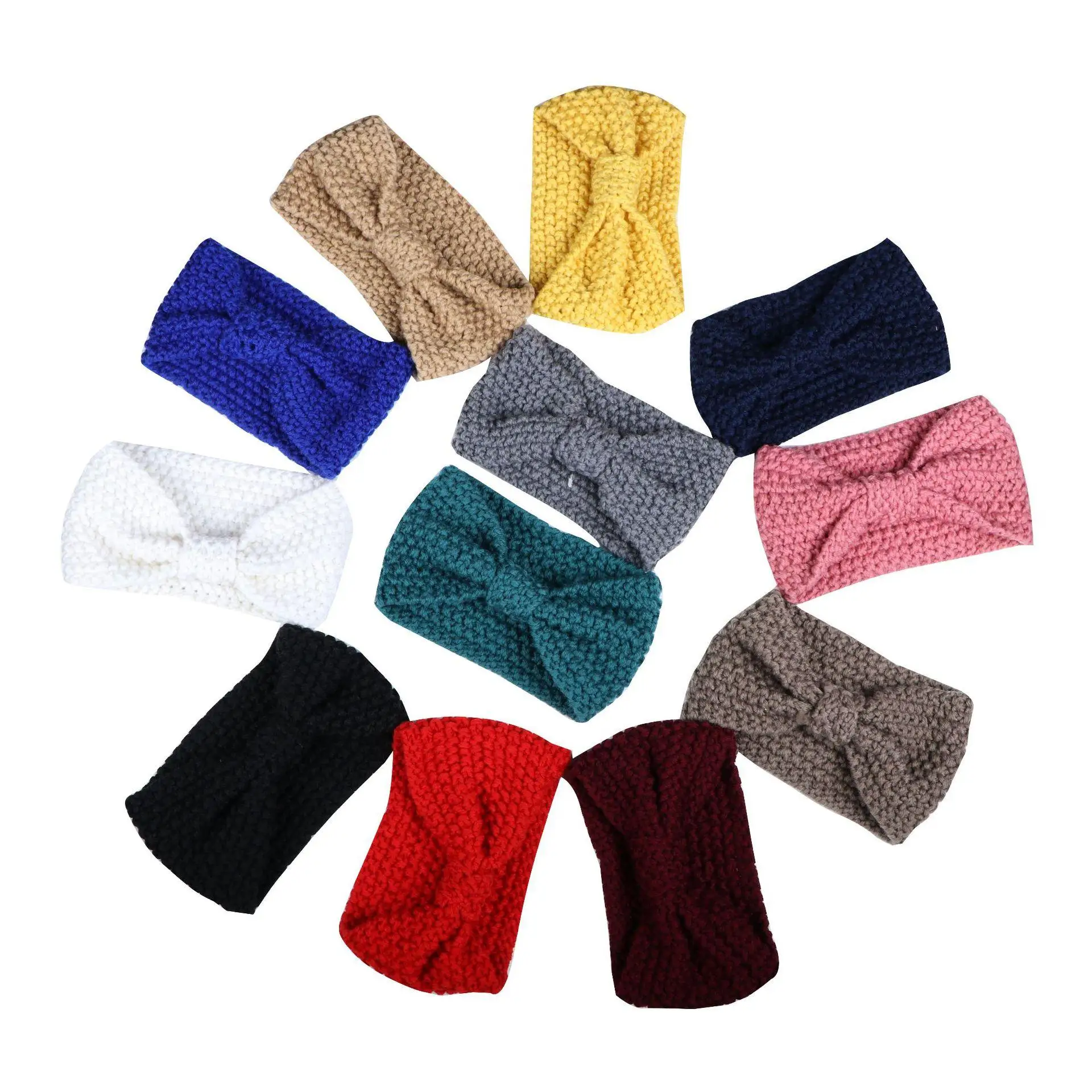 

Fashion Knitted Autumn Winter Ear Warmer Headband Head Wrap Hairband Hair Band Accessories For Women, As photos