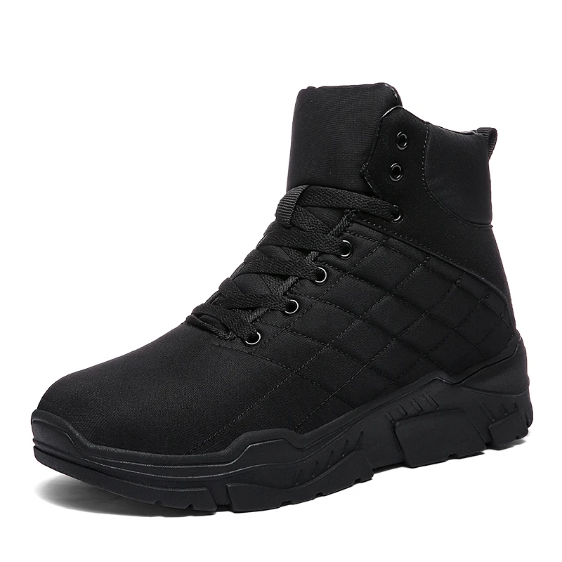 

AF Shoes Winter large size cotton shoes men's outdoor snow boots high quality hiking boots BUTY CALCADOS, Black, blue