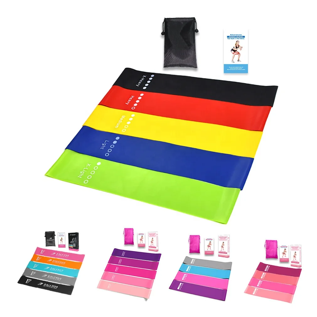 

Resistance Bands 5 set Skin-Friendly 5 Resistance Fitness Exercise Loop, Like photo show