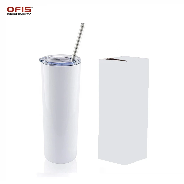 20oz 600ml Stainless Steel Skinny Tumbler Mug Insulated Sublimation Straight Water Bottle