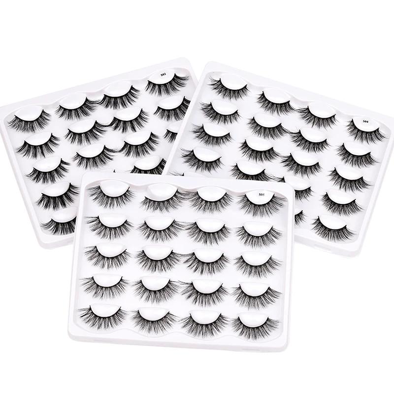 

Top Quality Silk eyelashes Hot selling pure hand made 100% mink lashes 3d mink eyelash 10 pairs of book lashes