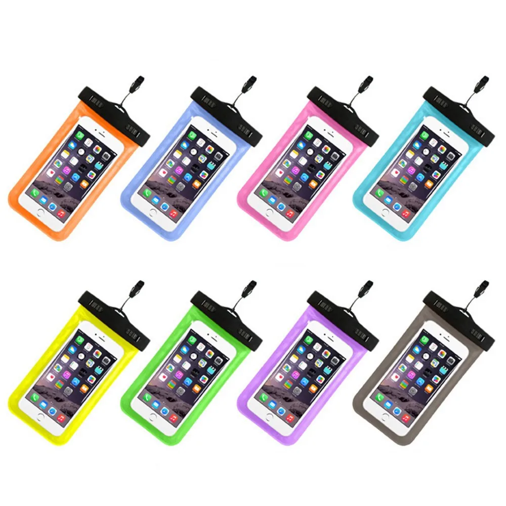 

Waterproof Bag Swimming Bag Touch Screen Phone Case Waterproof Bag Case PVC Smart Phone Waterproof For Iphone Series Case, 7 colors