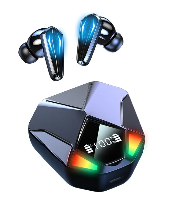 

X6 Colorful Breathing Light Stereo Typy-c Charging Port Mini Low Latency TWS Wireless Sport Earbuds Gaming Headset