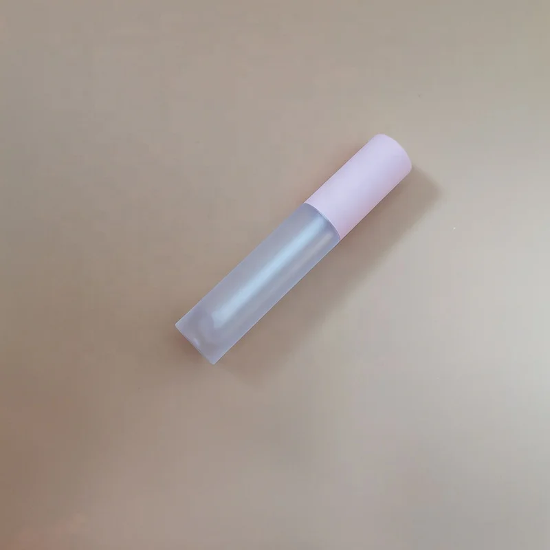 
Wholesale 5 ML pink lid lip gloss container matte white private label lip gloss tube customs lip gloss packaging with pink top 