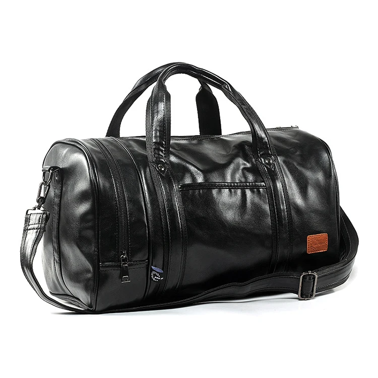 

SPB045 Portable waterproof leather sport bags football large duffel travel bag for men