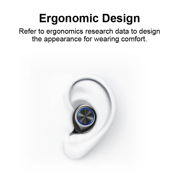 TW80 Blue tooth Earphone Mini Stereo Wireless Headset In Ear Earbuds Headphone with Microphone for ios iPhone Android Samsung - ANKUX.COM