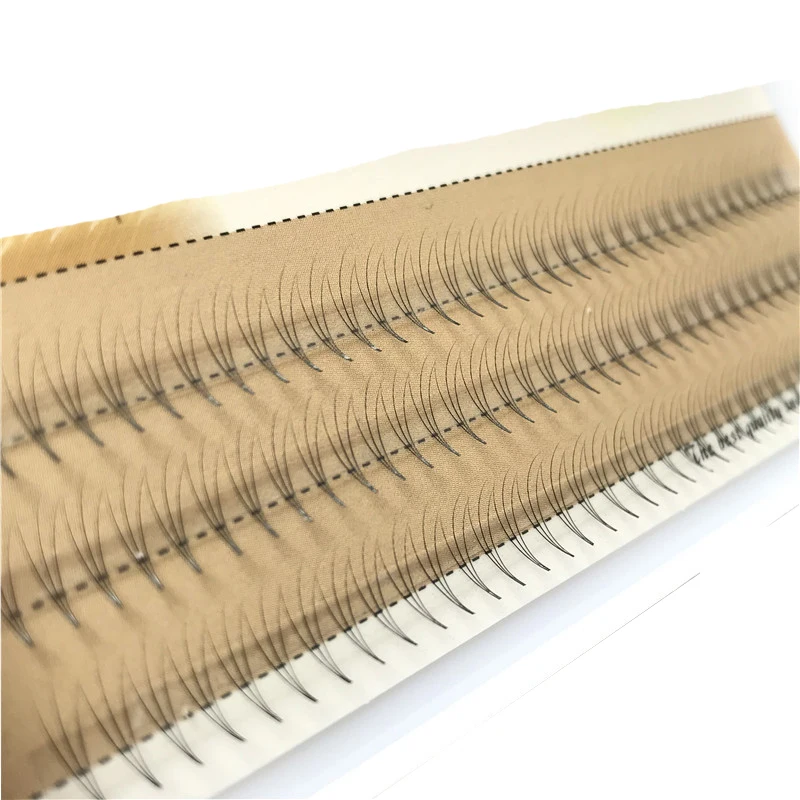 

High Quality wispy lashes mink eyelash extension trays pre made volume fans supplies, Natural black