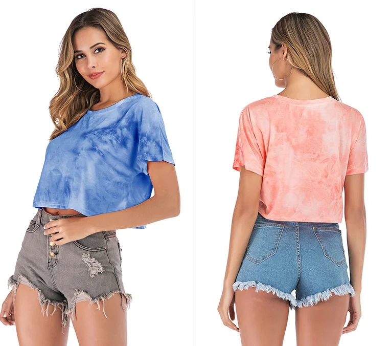 

Fashion tie dye women t-shirt cotton womens tie dye t shirt