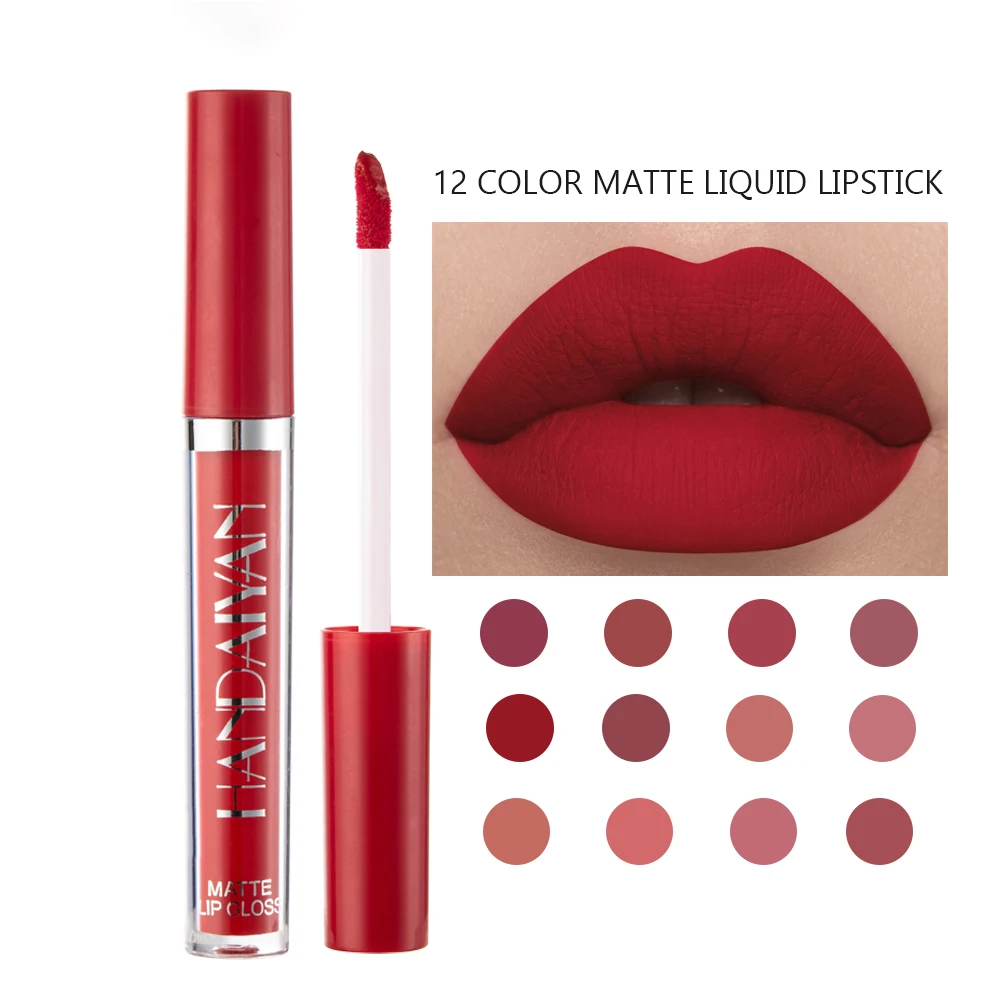 

12 Colors Customized Make Your Own Logo Lipstick Waterproof Matte Liquid Lipstick Private Label Liquid Lipstick, As picture