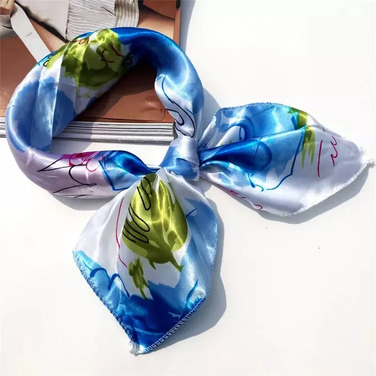
New Square Silk Satin Fashion Square Tie Scarf Women Office Lady Silk Scarves 