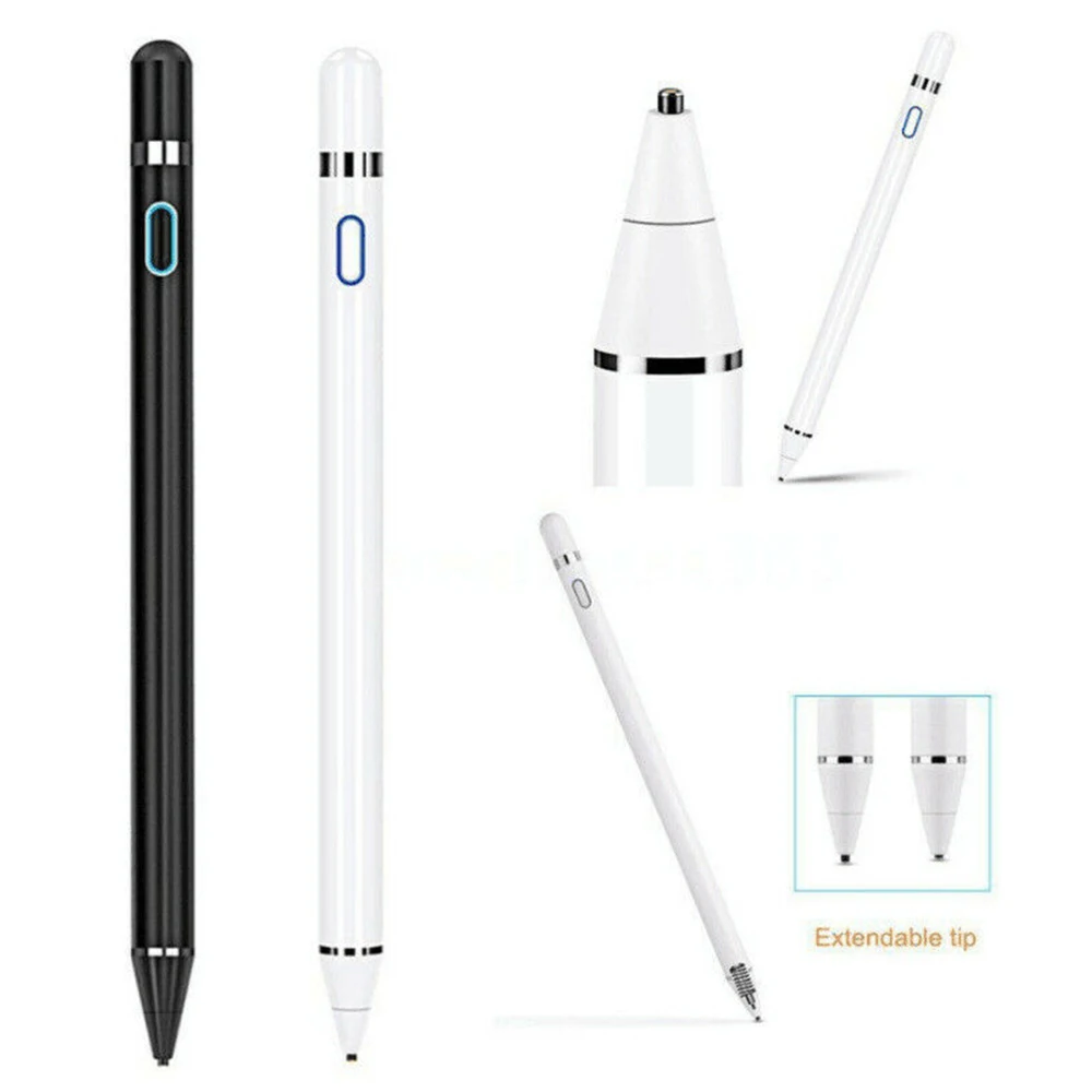 

Universal Capacitive Stylus Touch Screen Pen Smart Pen for IOS/Android System iPad Phone Smart Pen Stylus Pencil, White & black