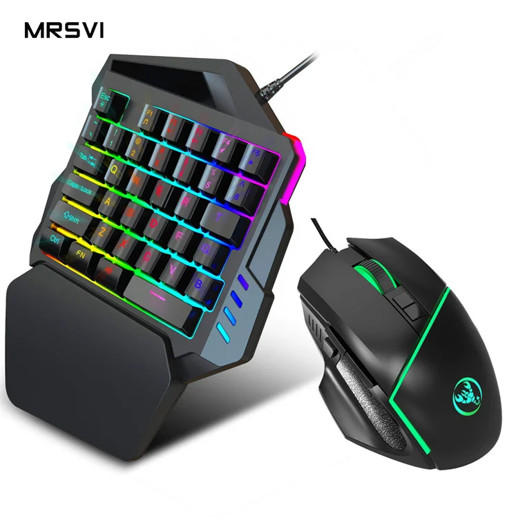 

Original Newest 35-Key Color Backlit Desktop Laptop Mechanical Gaming One-Handed Keyboard Suitable For Gaming